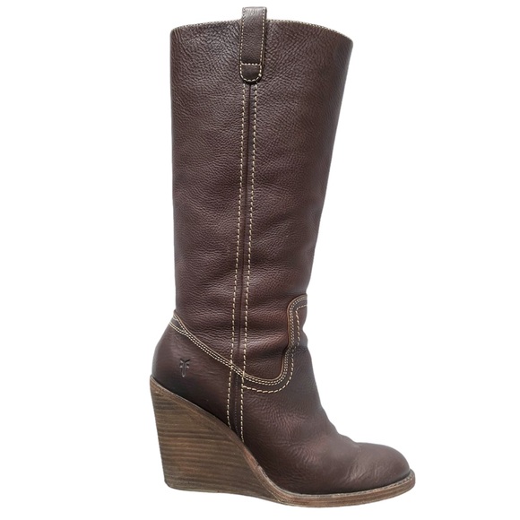 Frye Caroline Campus Wedge Boot | 8 - Picture 1 of 12